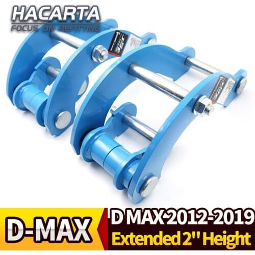 D MAX Accesorios Rear Leaf Spring Extended 2" Height G-Shackle Lift Kit Fits NEW D-MAX 2012+ / COLORADO 2012