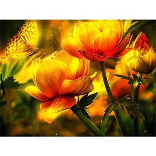 Diamond Painting Butterfly Flower Full Drill Handicraft Diamond Embroidery Animal Mosaic Art Rhinestone Home Decor