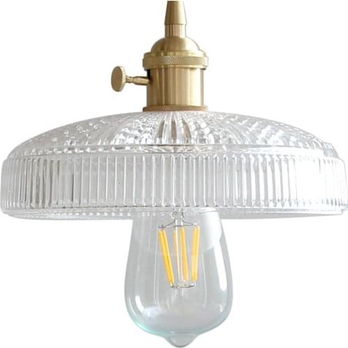 Antique Loft Decor LED Pendant Light Modern Brass Glass Hanging Lamp Dining Room Home Lighting Retro Droplight Luminaire