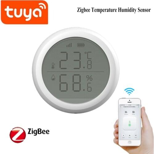 Tuya Zigbee Temperature Humidity Sensor Smart Temperature Sensor Remotely Monitor Temperature Environment For Home Work With APP