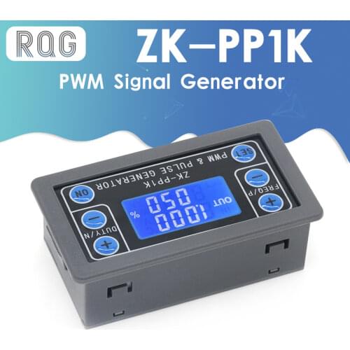 ZK-PP1K Dual Mode LCD PWM Signal Generator 1-Channel 1Hz-150KHz PWM Pulse Frequency Duty Cycle Adjustable Square Wave Generator