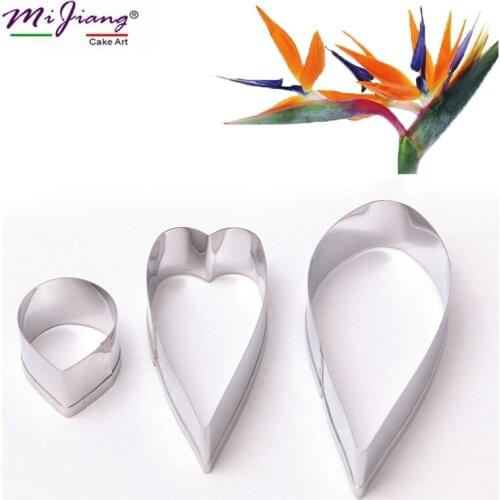 2016 Newest Strelitzia Reginae Fondant Flower Molds DIY Cookie Cutter Set Baking and Pastry Tools Cake Decoration Moulds A370