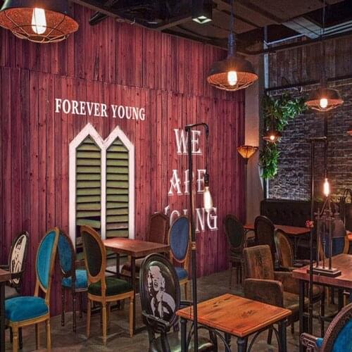 Custom mural European American wooden window coffee shop restaurant background wall mural custom wallpaper