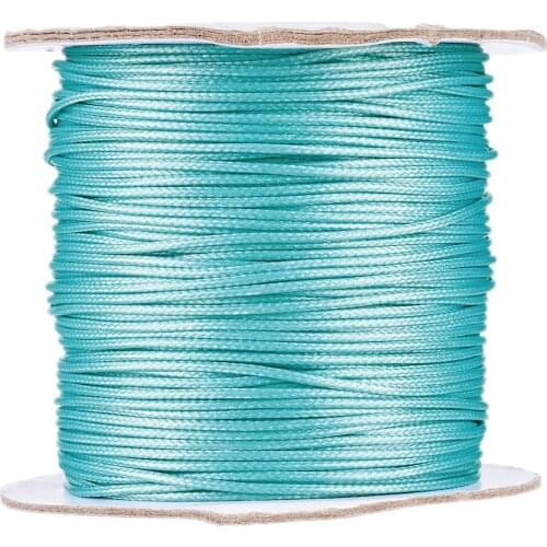 Korean Waxed Polyester Cord, LightCyan, about 1.0mm thick, about 93yards/roll