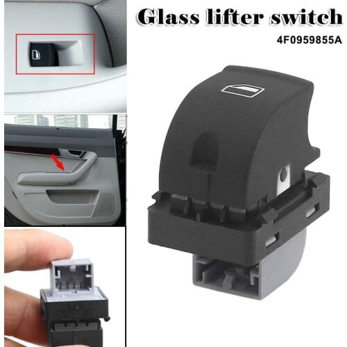 New 1 Pcs Car Window Control Switch Button Passenger Lifter 4F0959855A For AUDI A6 C6