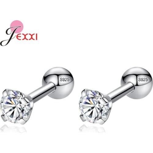 New Statement Korean Popular Ins Women 925 Sterling Silver Pierced Stud Earrings Party Accessory Fine Jewelry Blue Green Zircon