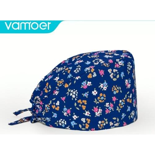 Surgery hat Tooth Pattern Print Unisex Cartoon Adjustable Scrub Hat Beauty Salon Doctor Nursing Surgical Cap Lab Women Nurse Hat