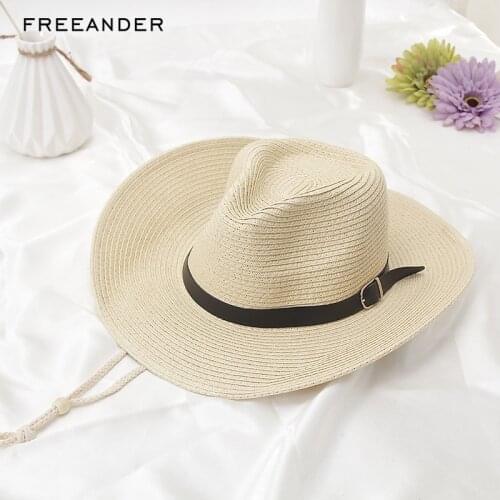 Freeander New Women Man Hats Fedoras Fishing Hiking Hat For Woman 2018 New Fashion Fedora Hat Girls Vento Hats Beach Wear 022