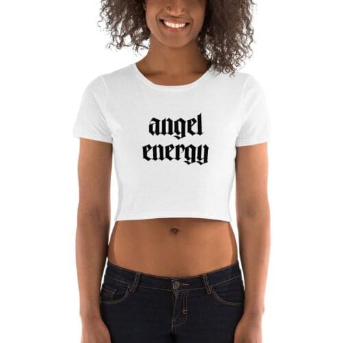 Skuggnas New Ariival Angel Energy T shirt Women’s Crop Top Fitness Sexy Women cropped t shirts Sexy Body Wear Drop ship