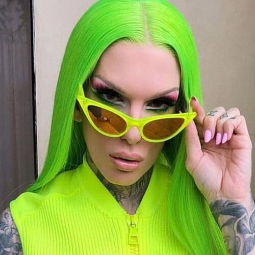 2019 Trending Sexy Cat Eye Sunglasses Women Yellow Shades Brand Designer Sunglasses For Female Retro Eyewear Oculos De Sol
