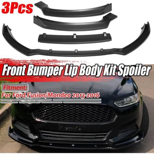 3PCS Car Front Bumper Splitter Lip Diffuser Spoiler Body Kit Protector Cover For Ford For Fusion For Mondeo 2013 2014 2015 2016