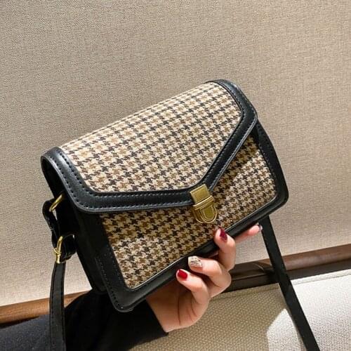 New Fashion Shoulder Bags For Women Soft Leather Retro Handbag Simple Style Small Square Bag Female Crossbody Bag