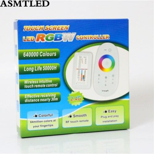 ASMTLED DC12V-24V 24A RGBW Controller Touch Screen 2.4G RF Wireless Remote Controller LED Dimmer For 5050 RGBW RGBWW LED Strip