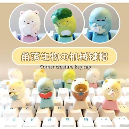 Anime cartoon keycap corner creature cute pink girl stereo manual custom mechanical keyboard dedicated ESC key