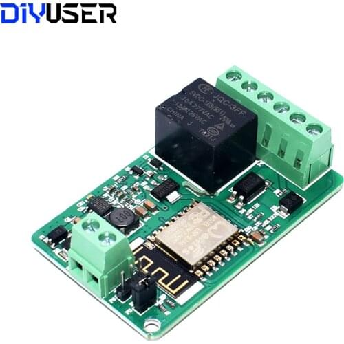 Green ESP8266 10A 220V Network Relay WIFI Module Input DC 7V~30V Modules
