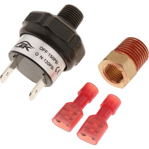 12V Heavy Duty 120-150 PSI Pressure Switch Valve Tank Mount for 12 Volt Compressor Air Horn Presssure