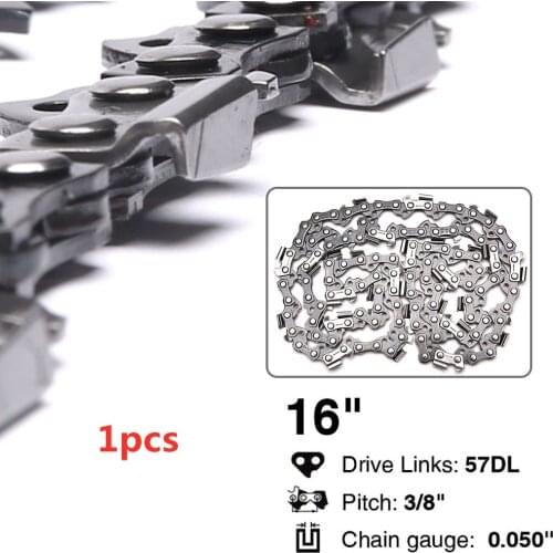 16 Inch Semi Chisel Chainsaw Chain 3/8" Blade Wood Cutting Links Replacement Parts Chainsaw Spares for Electric Saw