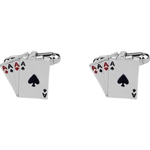 2020 Fashion Jewelry New French Handmade Poker Mens Cufflinks Claquette Homme Cufflinks Shirt For Men Accessories