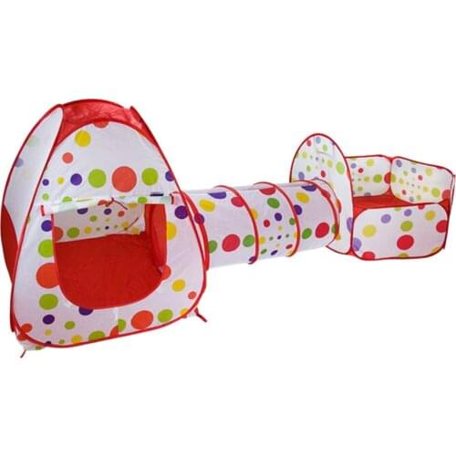 3 in 1 Pop Up Play Tent with Tunnel and Ball Pit Set for Kids, Babies and Toddlers, Indoor/Outdoor Playhouse Hot Toys