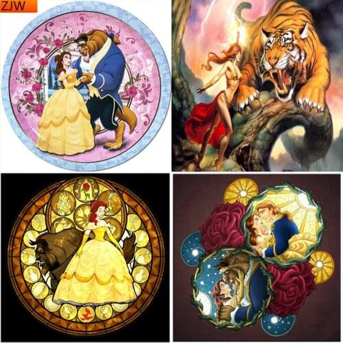 Diamond Embroidery Diy Disney Diamond Painting Cross Stitch Beauty Beast Full Square 5D Needlework Mosaic Home Decor