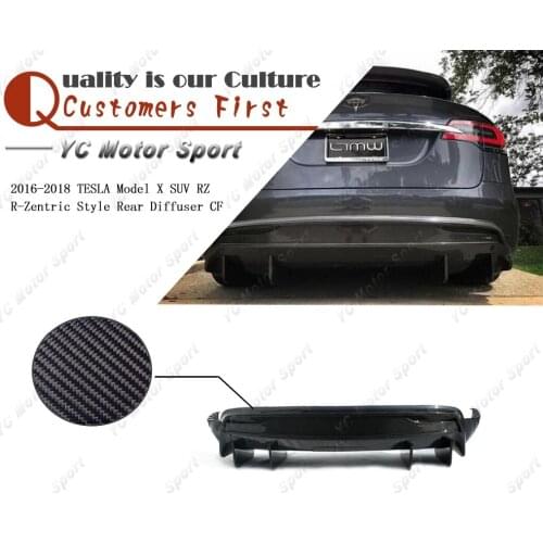 Car Accessories Carbon Fiber RZ R-Zentric Style Rear Diffuser Fit For 2016-2018 Model X SUV Rear Bumper Diffuser Lip