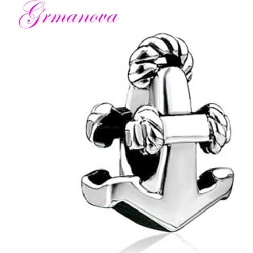 Nautical classic anchor zinc alloy beads DIY jewelry classic popular accessories Fit Pandora Bracelet Womens DIY Jewelry