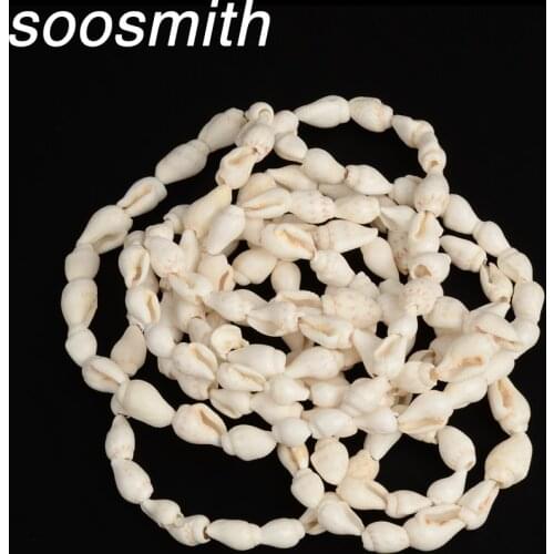 Soosmith White Conch Shell Beads Trumpet Loose Spacer Beads For Jewelry Making Diy Handmade Necklace Bracelet Accessories Craft