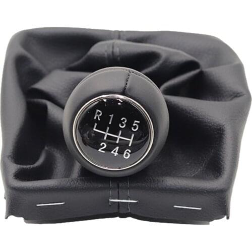 Black & Leather Car Shift Gear Knob Lever Gaitor Boot Cover For Audi A3 S3 8P S-line Sportback decoration accessories