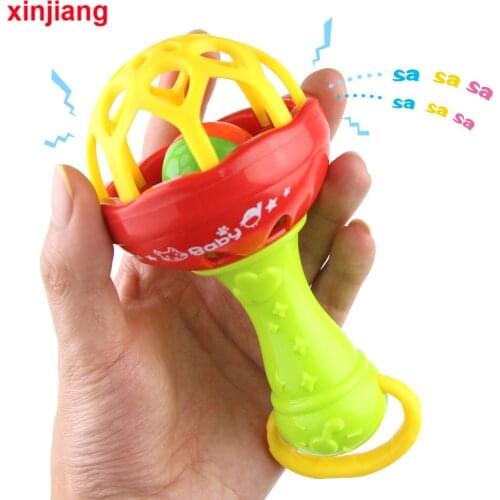 Baby Rattles Soft Teether Toys Toddlers Musical Hand Shake Bell Ring Rattle Newborn 0-12 Month Educational Toys For Kids