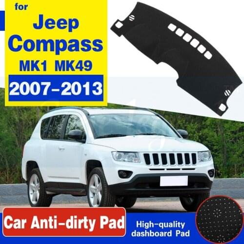 For Jeep Compass 2007~2016 MK1 MK49 Anti-Slip Mat Dashboard Cover Pad Sunshade Dashmat Car Accessories 2008 2009 2010 2012 2015