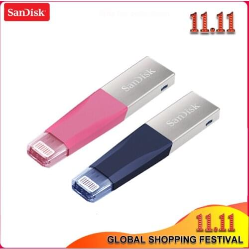 100% Sandisk USB 3.0 Flash Drive 32GB Pen Drive 64GB Pendrive 128GB Memory stick for iPhone X/8/7/7 Plus/6/6 Plus/6S/5/5S/ipad