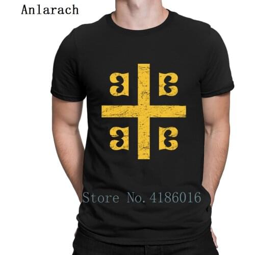 Byzantine Flag Palaiologos Dynasty T Shirt Family Spring Round Neck Custom Printed Tshirt Homme Letter Humor High Quality