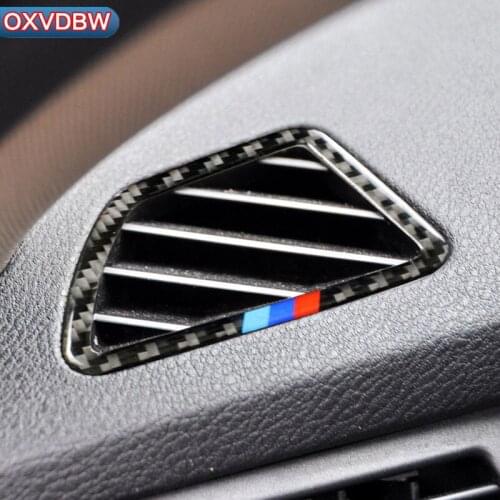 Interior Styling For BMW E70 Accessories 3D Carbon Fiber Car AC Outlet Trim Refit Air Frame Decoration Stickers X5