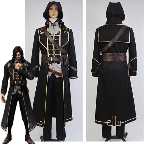 Dishonored Corvo Attano Cosplay Costumes For Adult Men Halloween Costume Full Set Custom Made