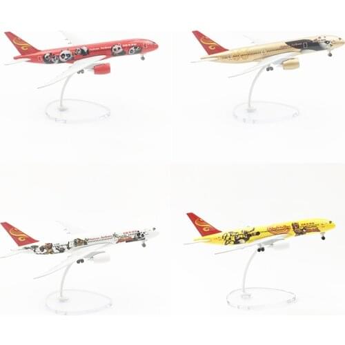 16cm Aircraft Air China Hainan Airlines Panda painting Boeing 787 B787 Plane Model Metal Diecast Airplane Gift Collectible