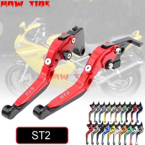 Motorcycle Folding Extendable CNC Moto Adjustable Clutch Brake Levers For Ducati ST2 ST 2 1998-2003