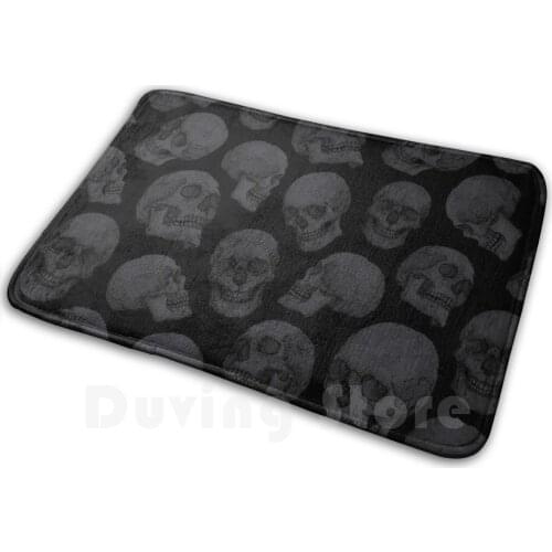 Skulls Soft Non-Slip Mat Rug 1014 Carpet Cushion Skull Skulls Bones Dark Horror Death Deniart Pattern