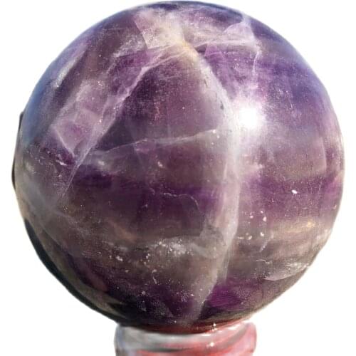 Natural color quartz stone ball crystal fluorite ball healing gem