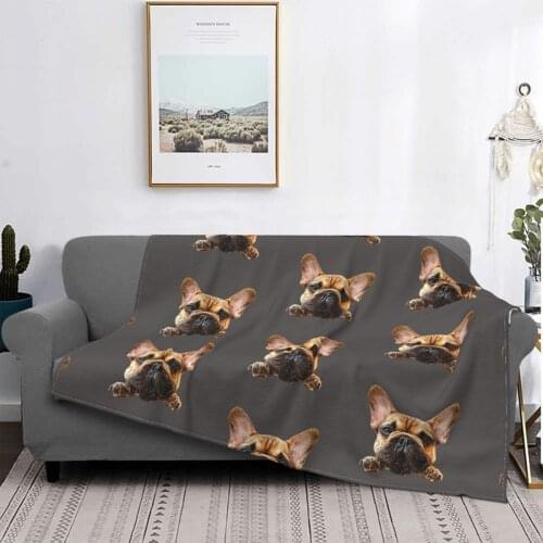 French Bulldog Frenchie Cuteness Dog Blanket Flannel Summer Puppy Lightweight Throw Blankets for Home Bedroom Bedding Throws