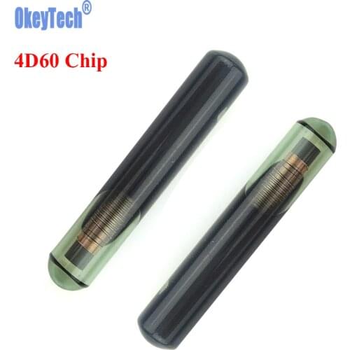OkeyTech Original Car Key Chips High Quality Blank 4D60 Auto Transponder Chip Glass ID4D60 Chip For Ford 4D60 Chip Free Shipping