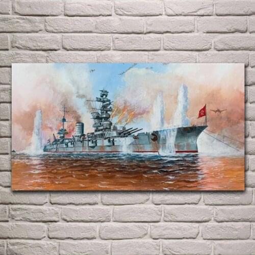 Great Patriotic war SOVIET NAVY Soviet battleship Marat living room decoration home art decor wood frame fabric poster MD709