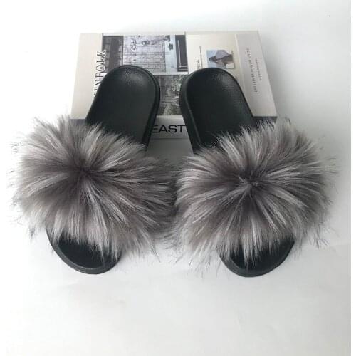 2021 New Women Slippers Sexy Fashion Imitate Mink Hair Comfort Female Mules Summer Big Size 36-45 Classic Leisure Woman Slipper