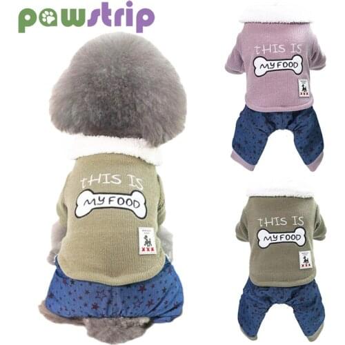 Winter Dog Clothes Soft Thicken Bone Embroidered Cotton Coat Puppy Windbreaker Fashion Dog Jacket Pet Costume Dogs Supplies