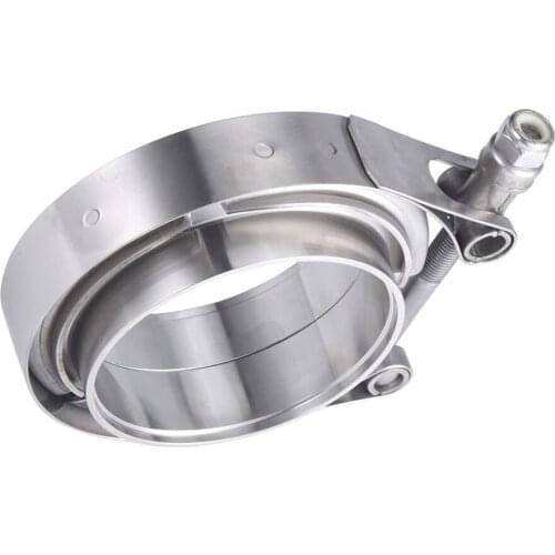 1.5/1.75/2.25/2.5/3/4 Stainless Steel V-Band Clamp with Flange for Auto Exhaust Pipe Automobiles