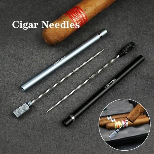 1Pc Outdoor Travel Stainless Steel Cigar Punch Needles Portable Cigar Puncher Needle Drill Loose Cigar Accessories Tools