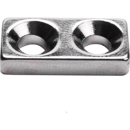 10Pcs N35 Grade Super Strong Block Countersunk Magnet Neodymium Magnets 20X10x4mm