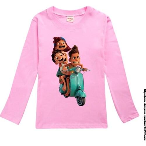 2-16 Cartoon New movie Luca Baby Girls Clothes Boys Long Sleeve Tops Kids Spring Autumn Tee Children SweatShirt