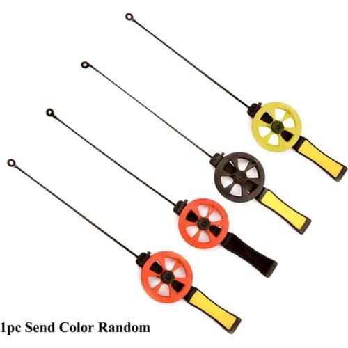 1PCS Winter Fishing Reels Ice Fishing Rods Mini Portable Fishing Pole Fishing Accessories Send Random Color