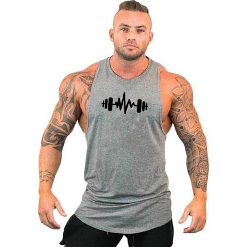 2019 Fitness Tank Top Clothing Bodybuilding Stringers Men GORILLA WEAR Tank Tops Brand Cotton Fitness Singlets Sleeveless