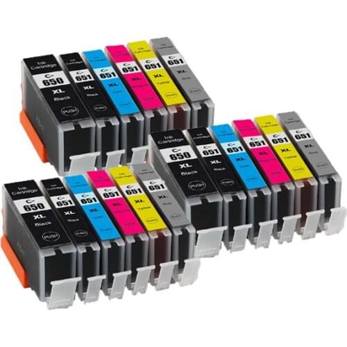 6 color PGI-650 CLI-651650 651 compatible ink cartridge For canon PIXMA MG6360 MG7160 printer